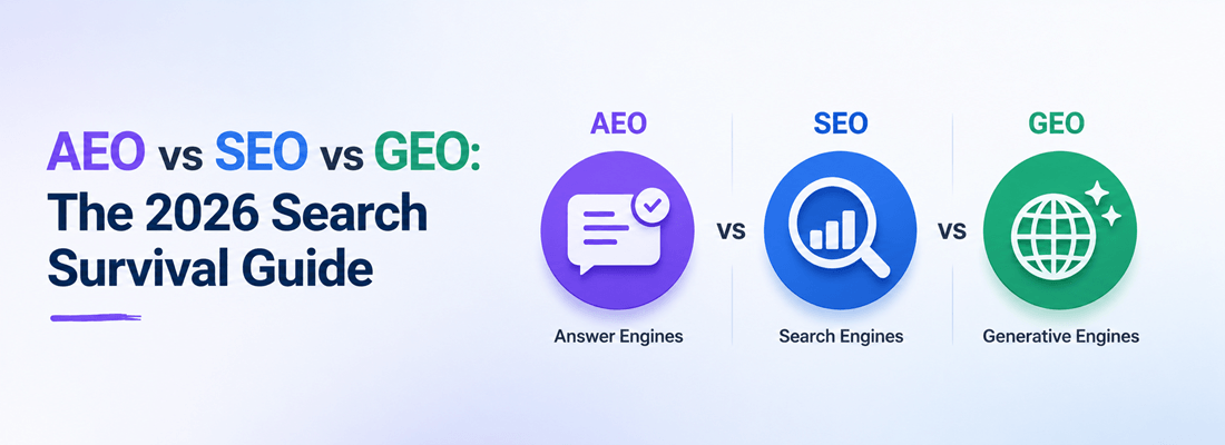AEO vs SEO vs GEO: What’s the Difference and Which One Matters in 2026?